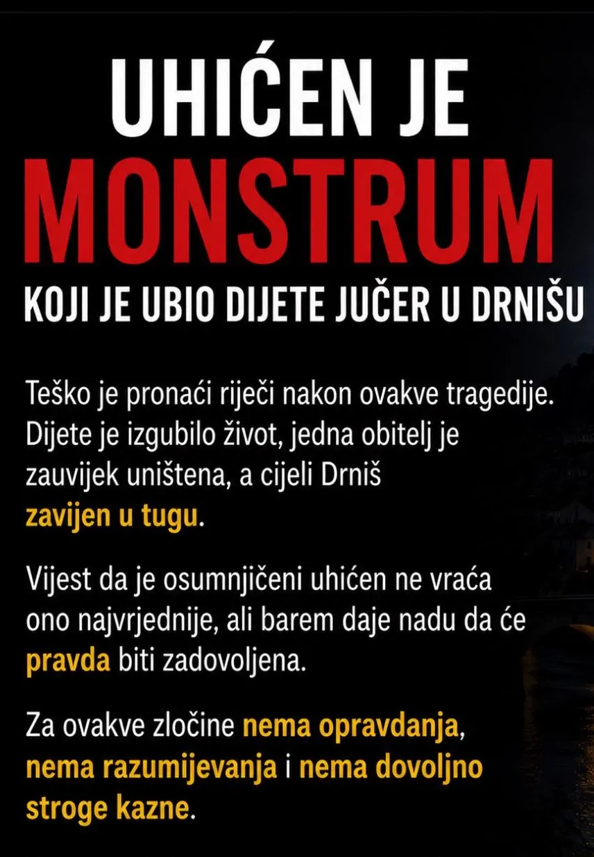 Osumnjičeni 50-godišnjak je uhićen te priveden u službene prostorije policije na kriminalističko istraživanje koje je u tijeku.