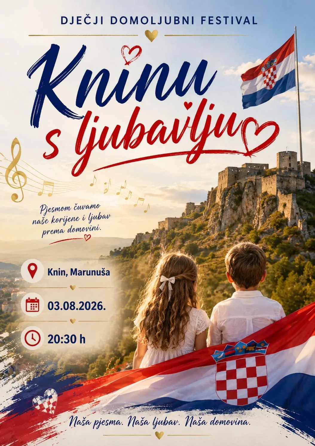 1. DJEČJI DOMOLJUBNI FESTIVAL „KNINU S LJUBAVLJU“