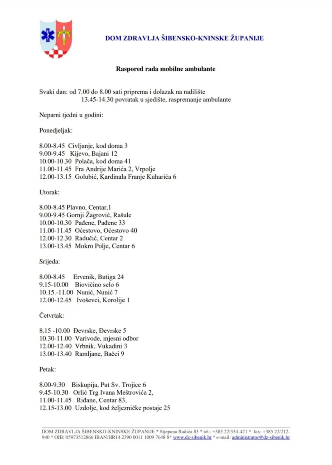 Počela s radom prva županijska mobilna ambulanta - Objava.hr 