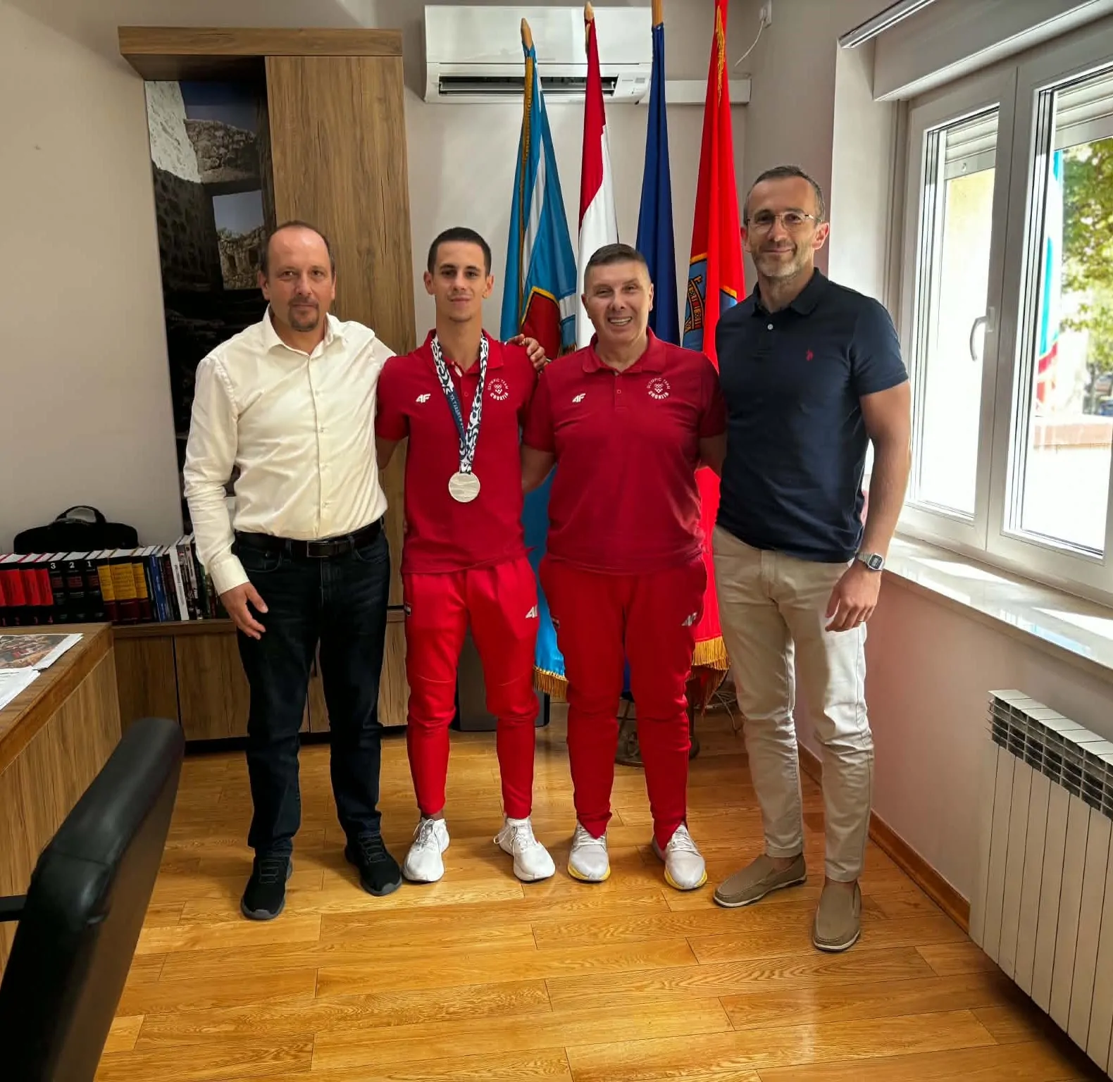 Gradonačelnik Ćaćić primio Josipa Teskeru nakon osvajanja srebra na Mediteranskim igrama