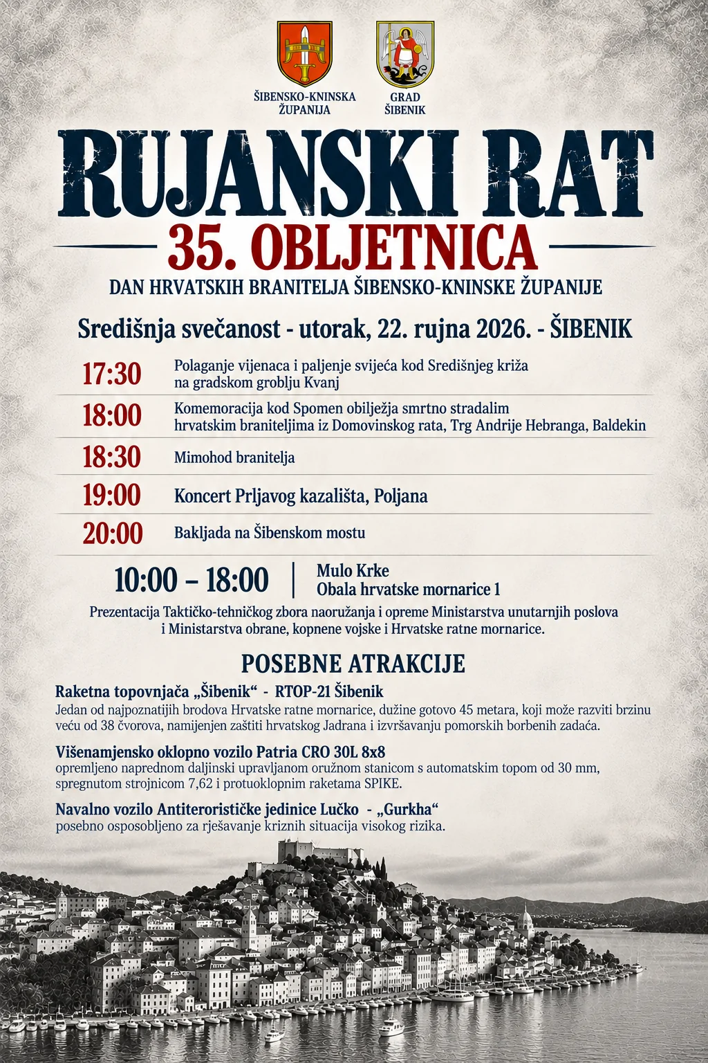 Središnja svečanost obilježavanja 35. godišnjice Rujanskog rata; bogat i atraktivan program jubilarne obljetnice