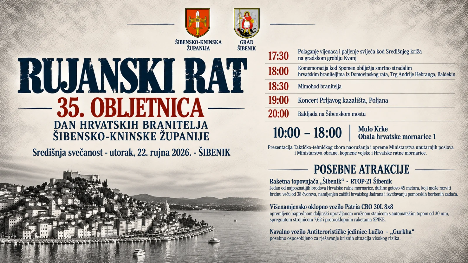 Središnja svečanost obilježavanja 35. godišnjice Rujanskog rata; bogat i atraktivan program jubilarne obljetnice - Objava.hr 