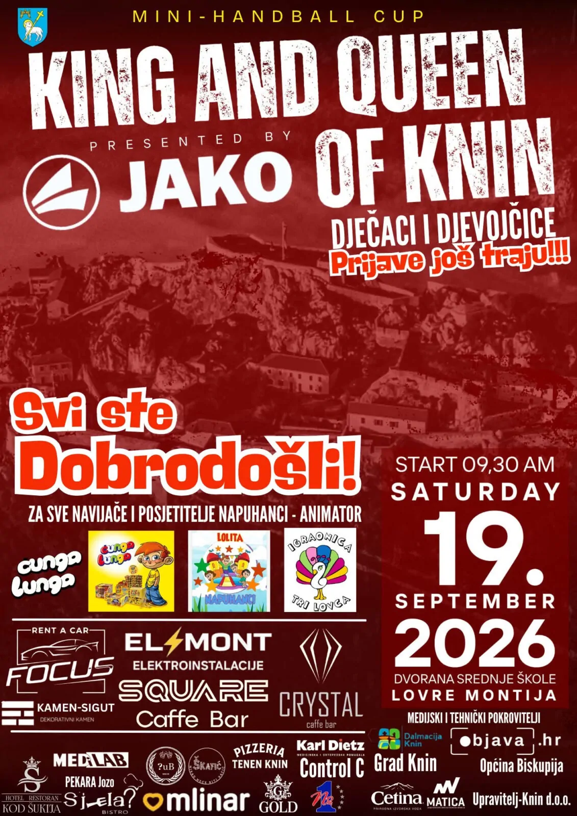 Knin 19. rujna postaje središte mini rukometa: stiže „Queen and King of Knin“