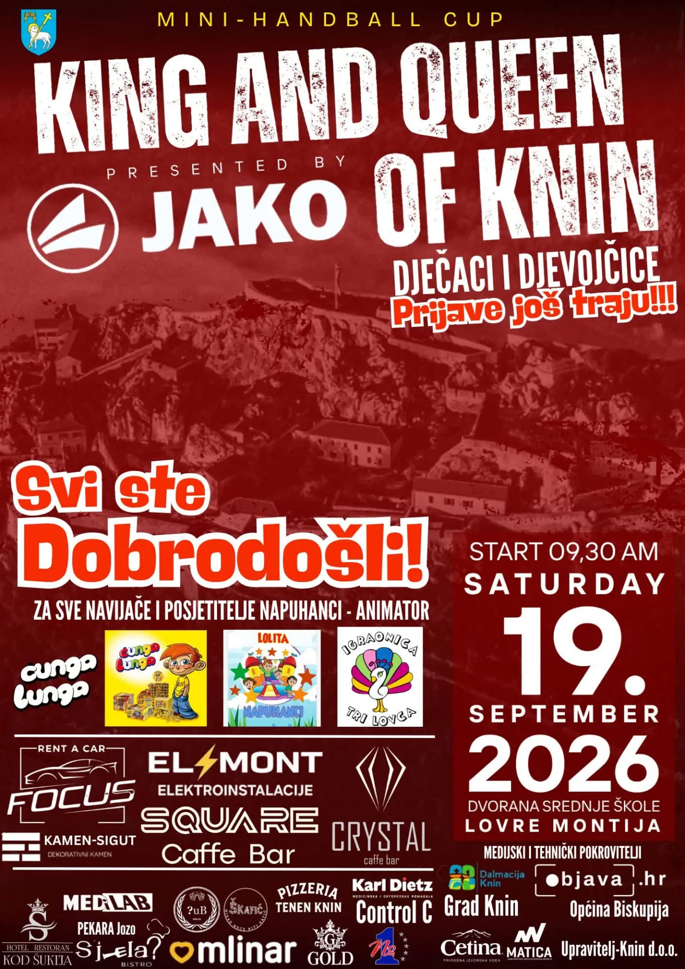 Knin 19. rujna postaje središte mini rukometa: stiže „Queen and King of Knin“